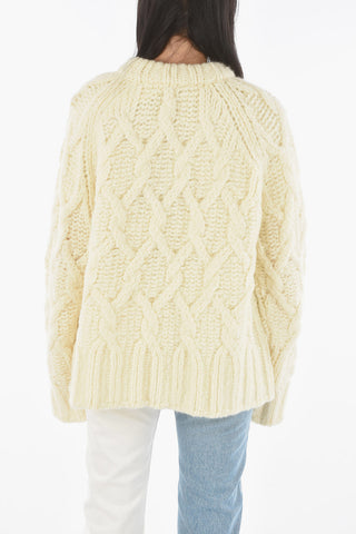 Pullover Girocollo Aran in Misto Lana