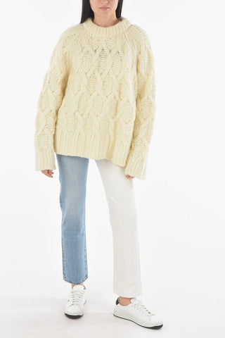 Pullover Girocollo Aran in Misto Lana