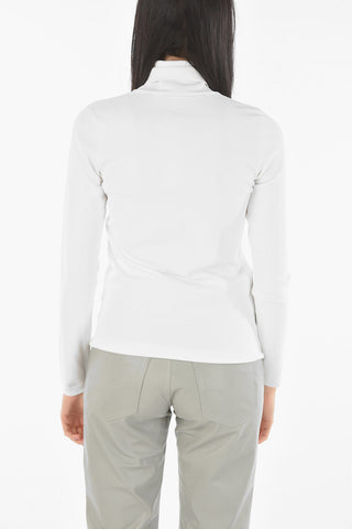 Turtleneck Stretch Fabric Sweater