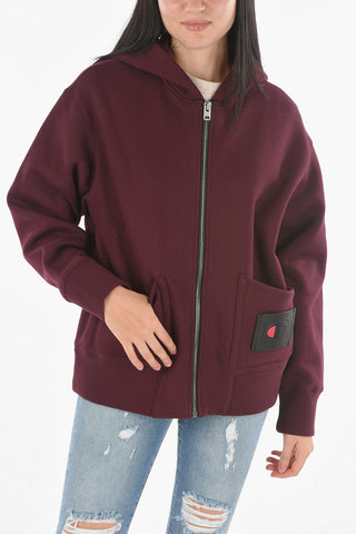 COACH X CHAMPION Front Zipped Fleece Cotton Hoodie