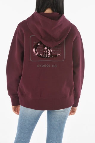 COACH X CHAMPION Front Zipped Fleece Cotton Hoodie
