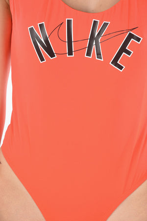 Einteiliger Badeanzug mit kontrastierendem Logo-Print