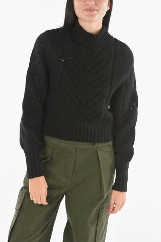 Perforated Turtleneck Sweater