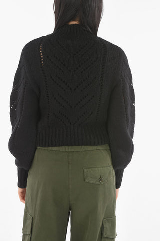 Perforated Turtleneck Sweater