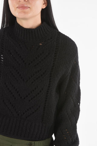 Perforated Turtleneck Sweater