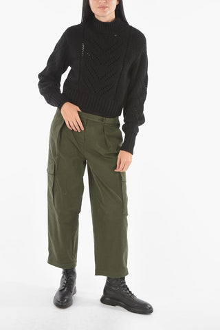 Perforated Turtleneck Sweater