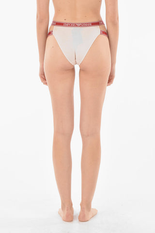 Logoed Elastic Waistband Stretch Cotton Slip
