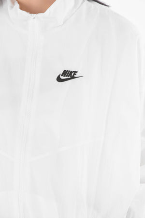 Solid-Color Windbreaker Jacket With Embroidered Logo