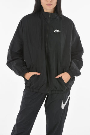 Oversized Windbreaker Jacket With 2 Pockets And Zip Closure