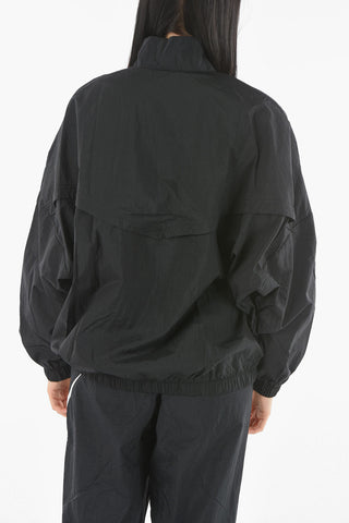 Oversized Windbreaker Jacket With 2 Pockets And Zip Closure