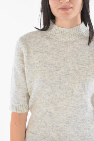 Short Sleeve DUFFY Sweater with Roll Neck