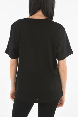 Crew Neck Front Embroidered T-Shirt