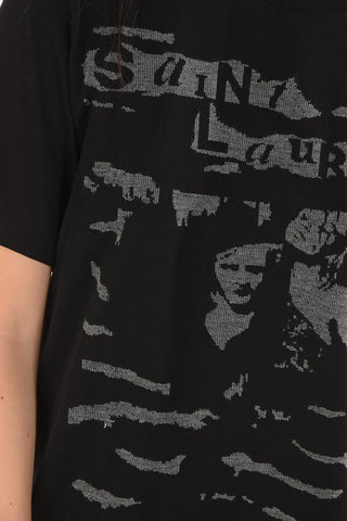 Crew Neck Front Embroidered T-Shirt
