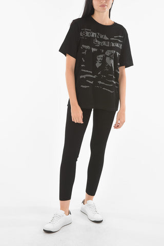 Crew Neck Front Embroidered T-Shirt