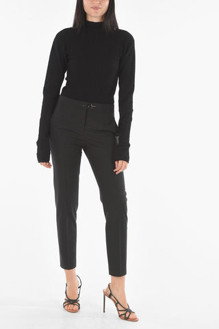 Low Rise Pants with 4 Pockets and Snap Hook Closure