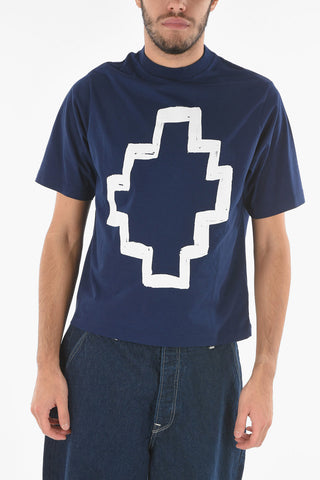 T-shirt Girocollo TEMPERA con Stampa Cross Over