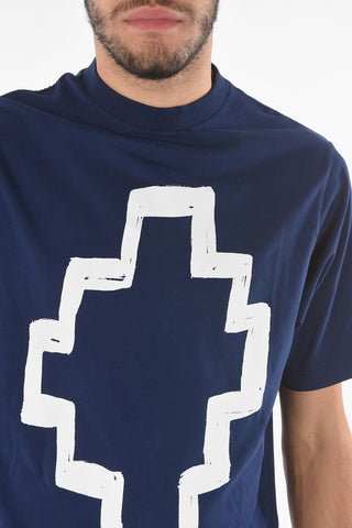 T-shirt Girocollo TEMPERA con Stampa Cross Over