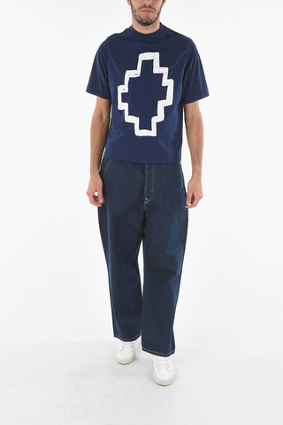 T-shirt Girocollo TEMPERA con Stampa Cross Over