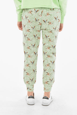 Joggers in Jersey con Motivo Vegetale