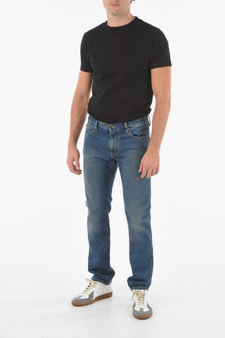 Mid-wash DIAG Jeans with Back Print 19cm