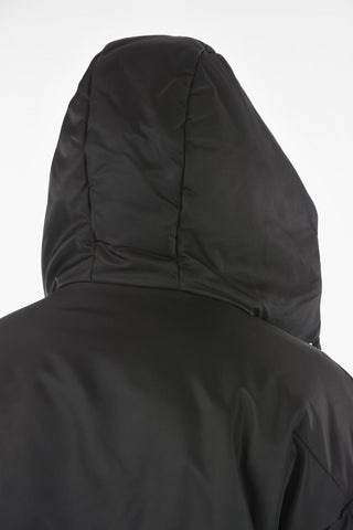 Tech Fabric Padded Parka With Hood And Side Zips