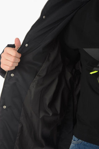 Tech Fabric Padded Parka With Hood And Side Zips