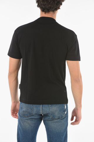 Crewneck ROCKSTAR T-shirt with Maxi Print