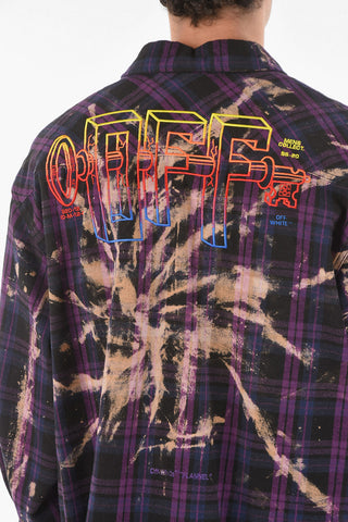 Tartan Embroidere EV FLANNEL Shirt With Rhinestones Logo