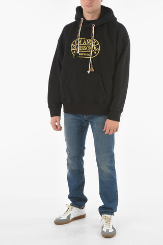 MISSONI Hooded HERITAGE Sweatshirt with Embroidered Lettering Logo
