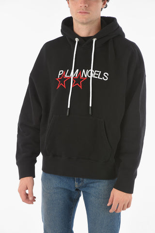 Hooded RACING STARS Sweatshirt with Embroidered Lettering Logo