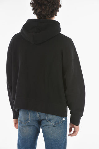 Hooded RACING STARS Sweatshirt with Embroidered Lettering Logo