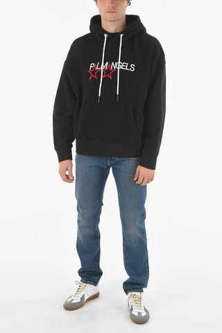 Hooded RACING STARS Sweatshirt with Embroidered Lettering Logo