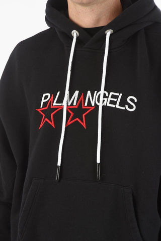 Hooded RACING STARS Sweatshirt with Embroidered Lettering Logo