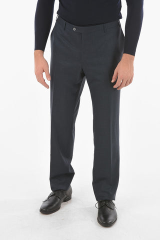 Abito Monopetto in Lana Vergine Windowpane Check
