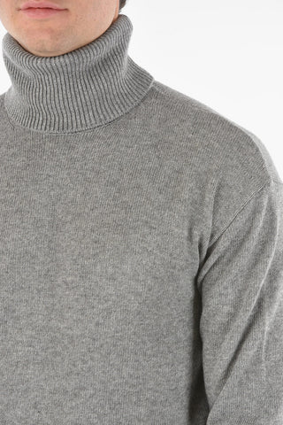 Cashmere Wool Blend OFF BASIC Turtleneck Sweater