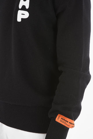 Wool Blend 21 Crewneck Sweater with Logo Print