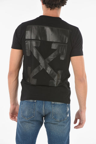 Crewneck RUBBER ARROW T-shirt with Maxi Print