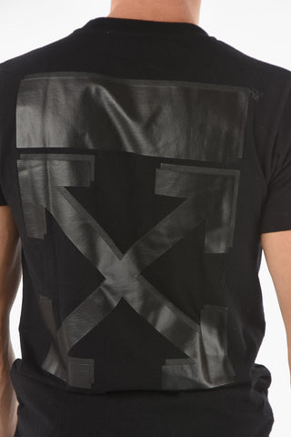 Crewneck RUBBER ARROW T-shirt with Maxi Print