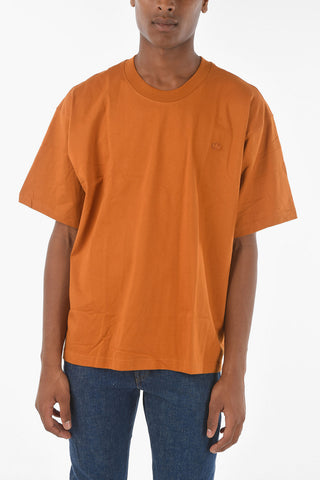 Solid Color Cotton Crew-Neck T-shirt