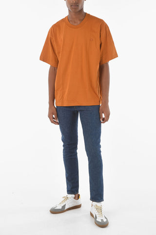 Solid Color Cotton Crew-Neck T-shirt