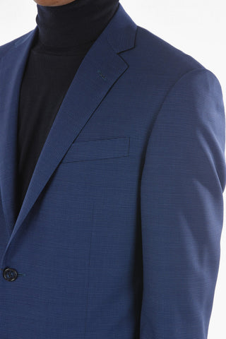Virgin Wool SIngle-breasted Blazer with Notch Lapel