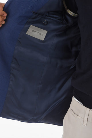 Virgin Wool SIngle-breasted Blazer with Notch Lapel