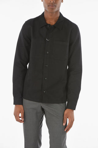 Cotton and Linen RUFFO JC Shirt with Double Breast Pockets