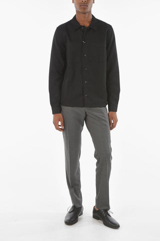 Cotton and Linen RUFFO JC Shirt with Double Breast Pockets