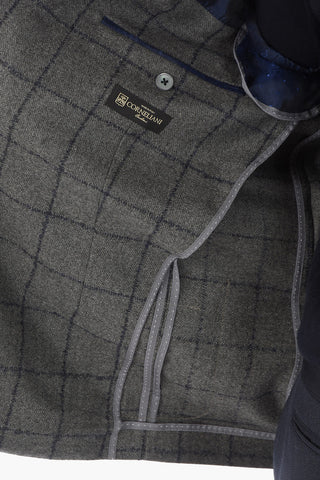 Windowpane Checkered ACADEMY Blazer with Notch Lapel