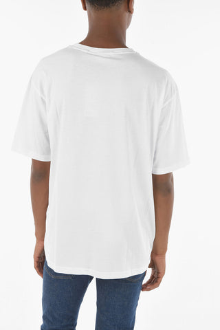T-shirt Girocollo DAMON Dropped Shoulder con Maxi Stampa Frontale