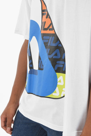 T-shirt Girocollo DAMON Dropped Shoulder con Maxi Stampa Frontale