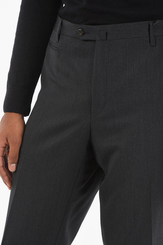 Straight-leg LEADER 18.5 microns Wool Pants