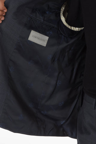 Bird's eye Motif ACADEMY Suit with Notch Lapel