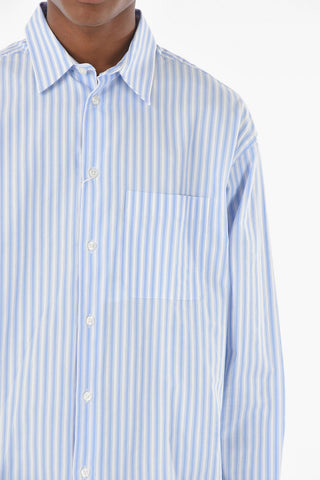 awning striped LUAN J classic collar shirt